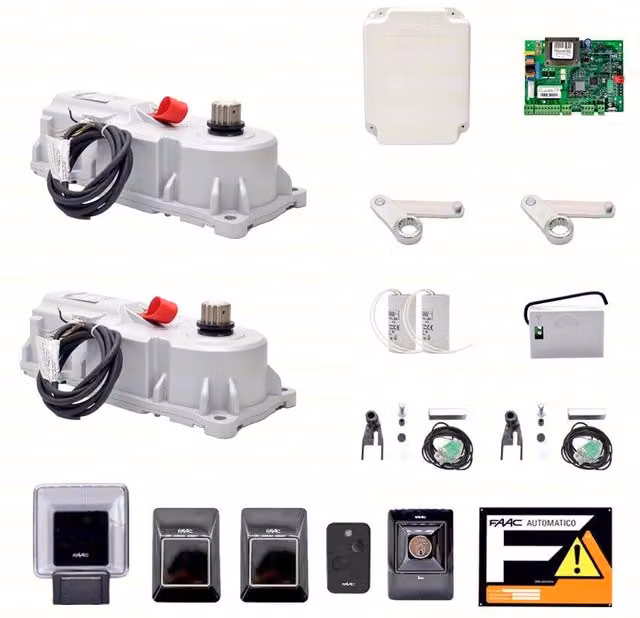 Kit FAAC Power Kit 770 230V per cancelli battenti interrati con 2 Safecoder Grigio