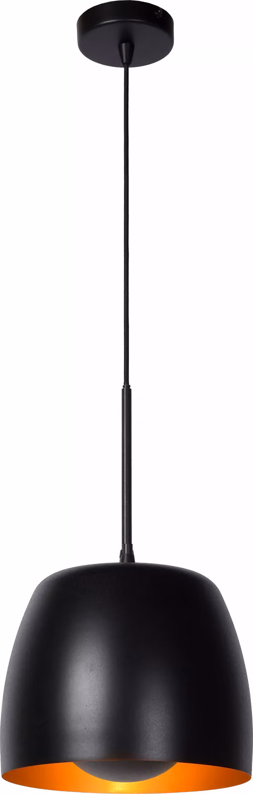 Lampada a sospensione Loft nera con interno oro NOLAN 1xE27 40W Lucide