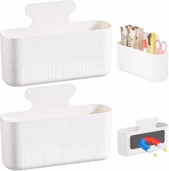 Portapenne magnetici, confezione da 2, bianco