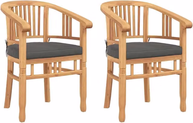 Sedia 2 pz | Sedie da Esterno Marrone 63 x 58 x 89 cm Legno di teak solido