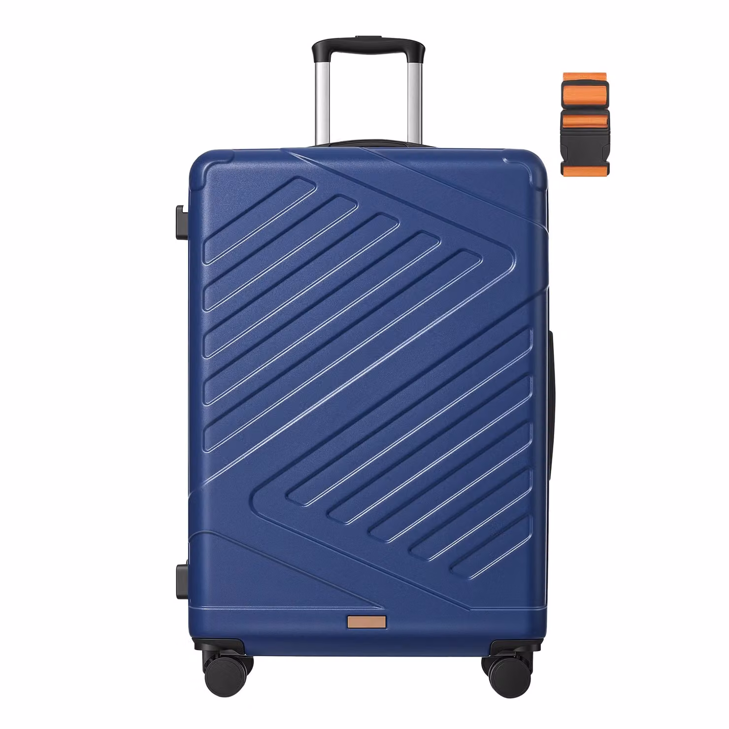 Trolley da Viaggio Valigia Espandibile con Cinghia e Chiusura TSA, Blu / XL (75 x 50 x 30 cm)