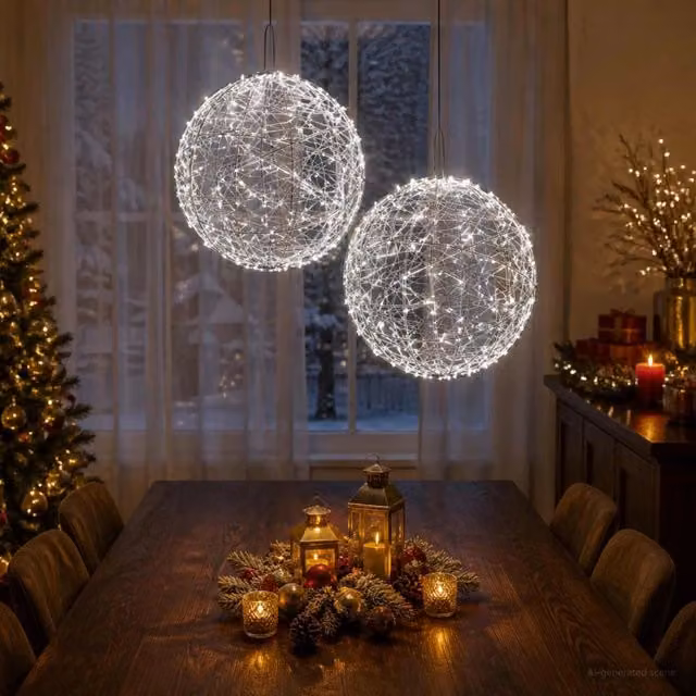 Luce a punta di Natale 2 pz 1900 LED Bianco freddo Ø 60 x 63 cm 42049781