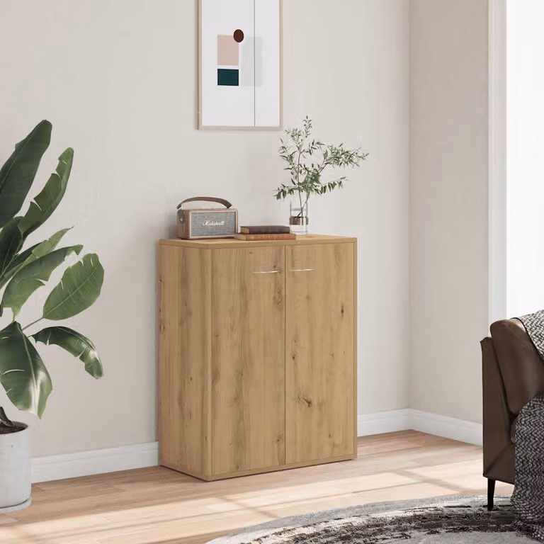 Credenza in legno stile classico vidaXL colore rovere marrone L: 60 cm, P: 30 cm, H: 75 cm