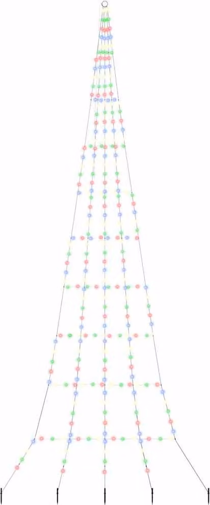 Albero di Natale LED con picchetti per il terreno 511 cm