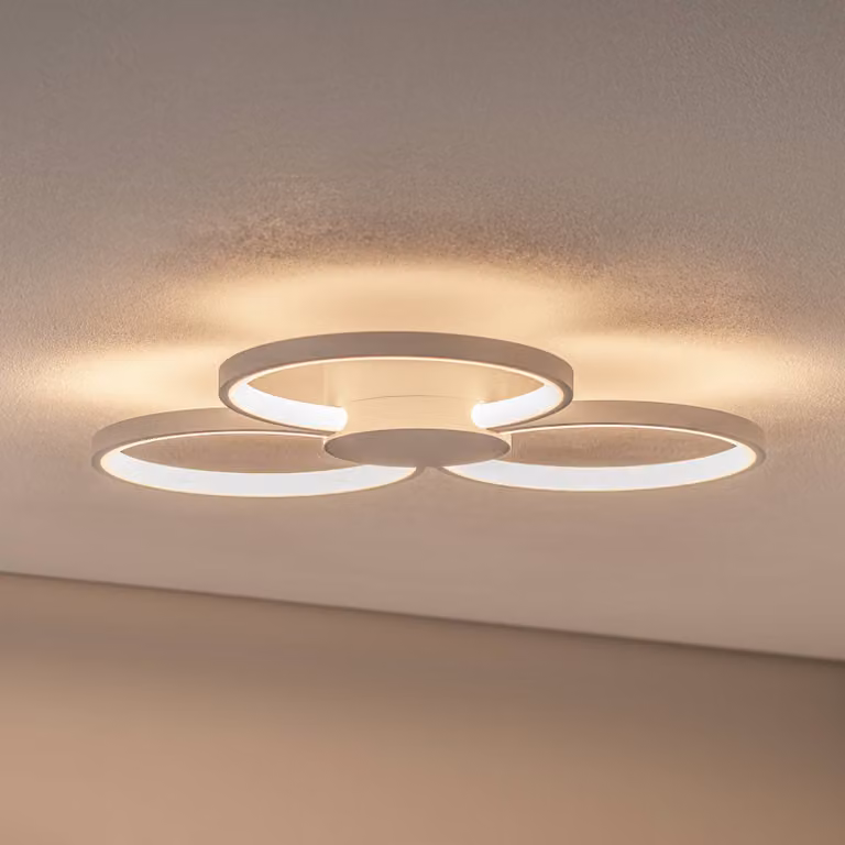 BEGA Plafoniera a LED, dimmerabile, Bianco / Opale, Soggiorno / Sala da pranzo, Metallo, Plafoniera LED