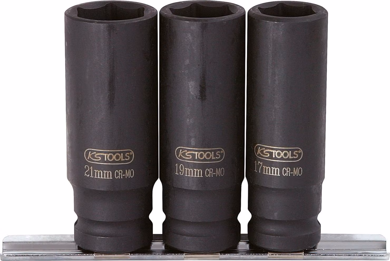 KS TOOLS Set di bussole esagonali da 1/2", lunghe, 3 pezzi - 515.0103