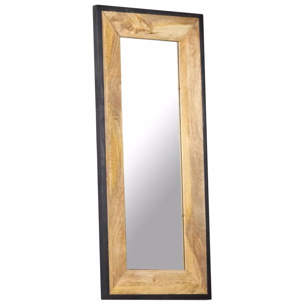 Specchio rettangolare in legno massello di mango marrone DESIGN IN L 110 cm x H 50 cm – 2