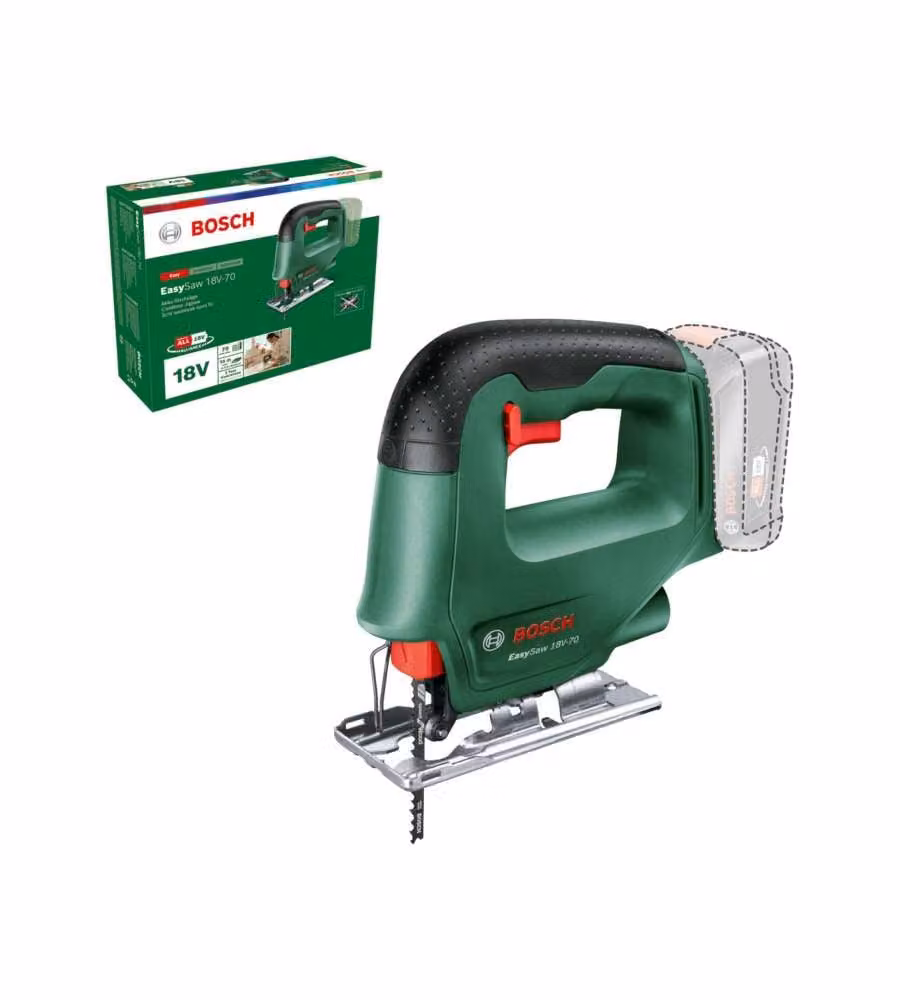 Bosch Seghetto Alternativo EasySaw 18V-70 Verde Senza Batteria 70mm