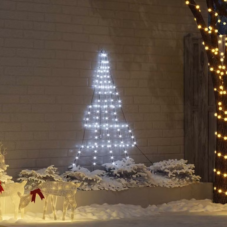 Maison Exclusive - Albero di Natale LED con picchetti da terra Bianco freddo 182 cm Metallo
