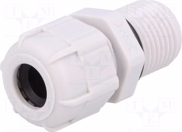 5 x Raccordo per cavi PG9, grigio, modello BM4009L n, con filettatura allungata, grado di protezione IP68
