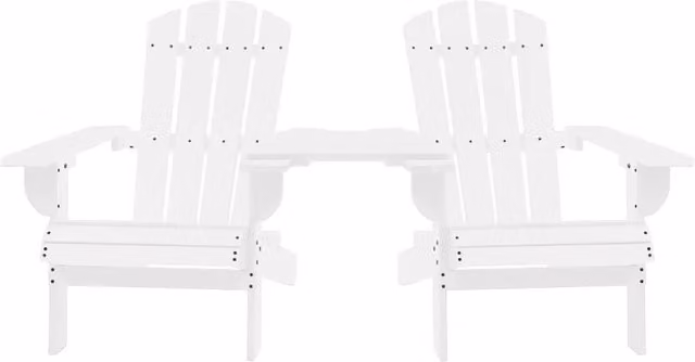 Set di sedie Adirondack con tavolino vidaXL in legno di abete bianco per giardino e terrazzo