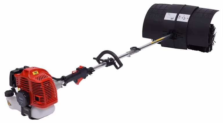 Spazzatrice a benzina - Spazzola manuale - Motore a due tempi - 1,7 kW / 2,3 CV - 52 cm³ - Raffreddata ad aria - Colore: nero