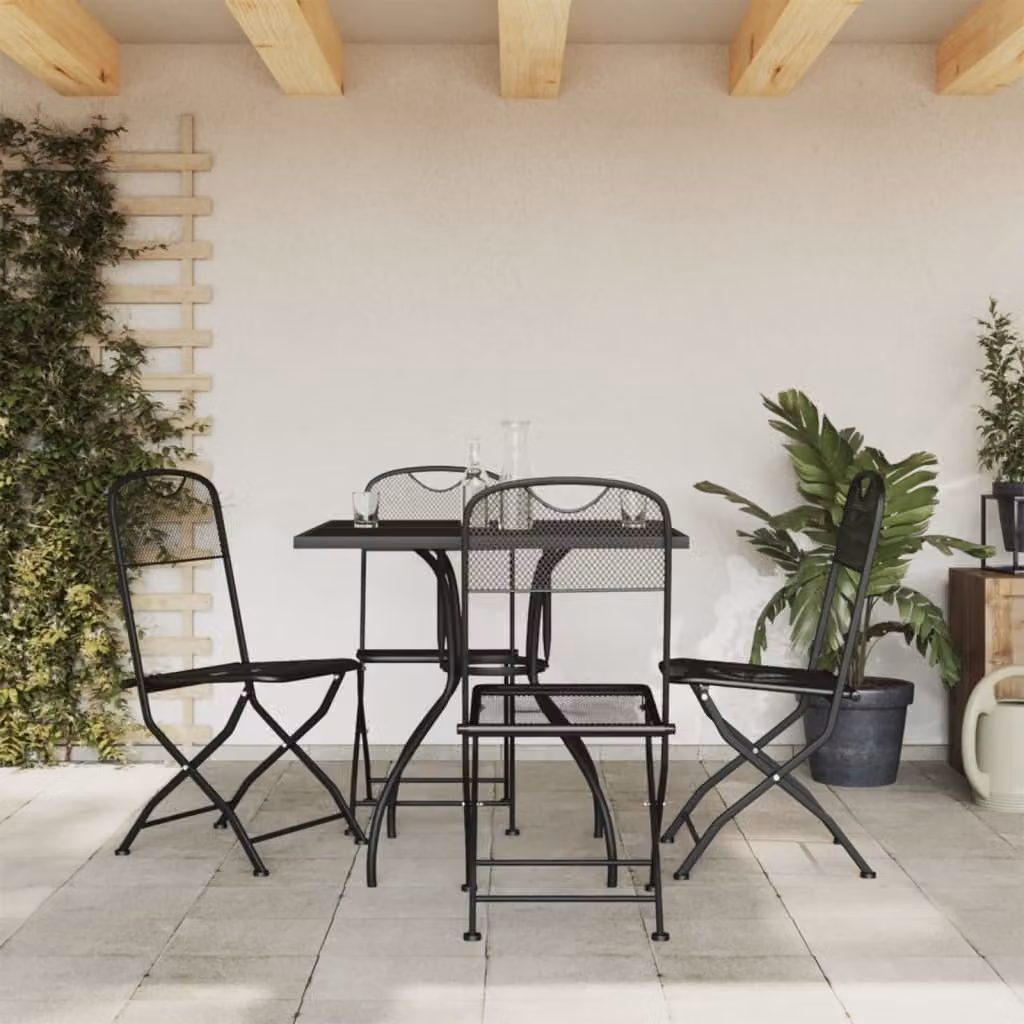 Maison Exclusive - Set da pranzo da giardino a 5 pezzi, antracite, rete metallica