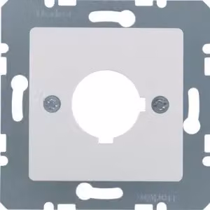 Berker 14321404 Piastra centrale per dispositivo di segnalazione e comando Ø 22,5 mm in alluminio, opaca Sistema di piastre centrali