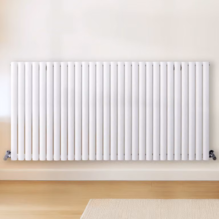 Radiatore di Design Orizzontale Doppio - 2490W - Bianco - Revive
