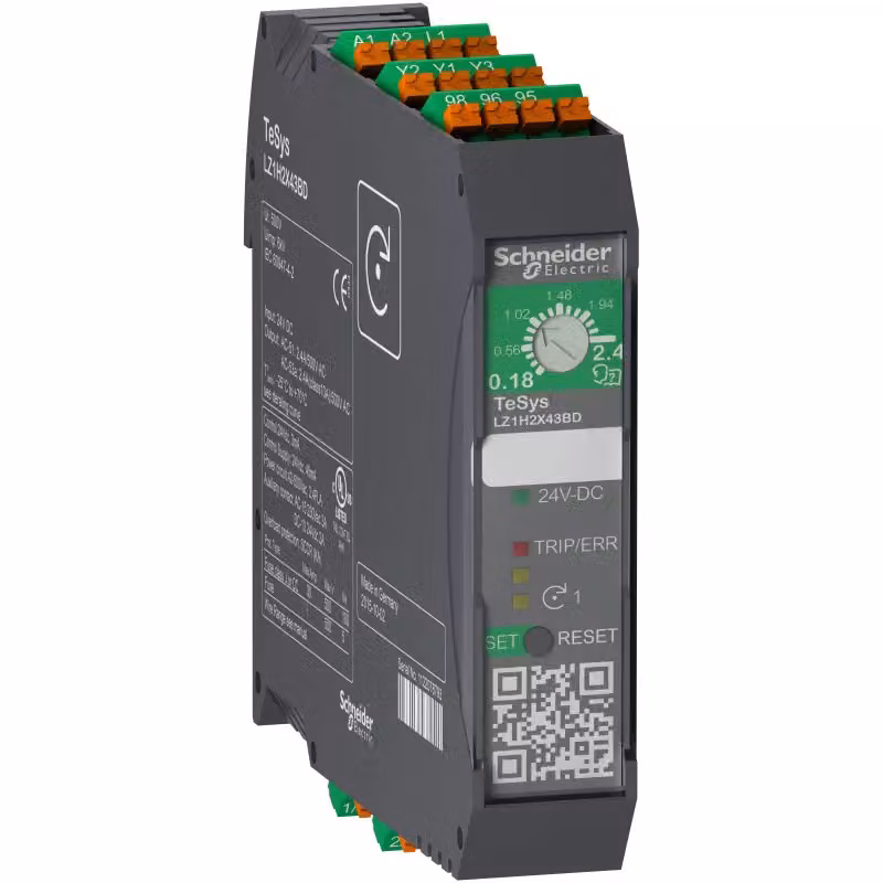 Schneider Electric, motore TeSys H 3 kW - 400 V, azionamento 24 V CC, molla LZ1H6X53BD