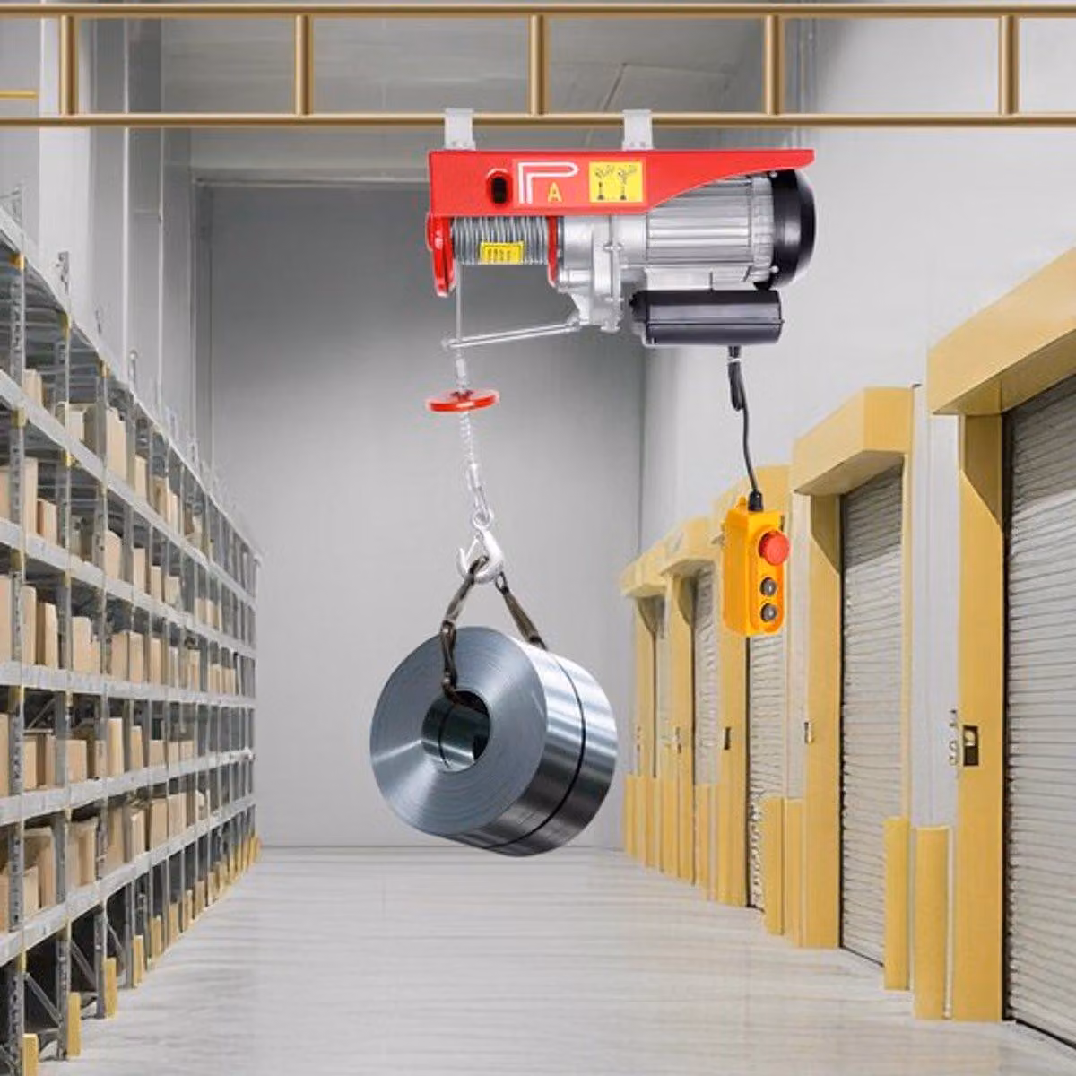 Traliccio elettrico - 1450 W - 800 kg - acciaio legato e alluminio - argano industriale