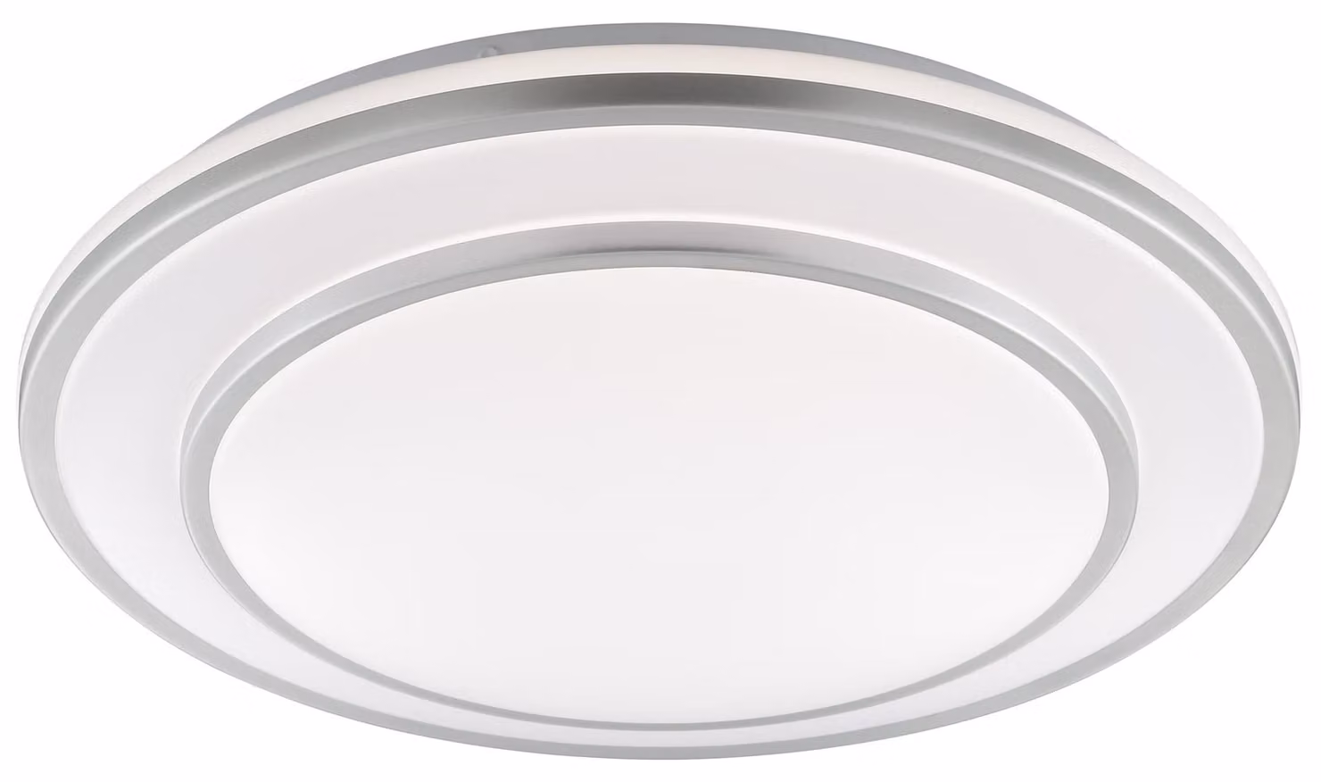 Plafoniera LED brillante Luciano Ø 39 x 7,8 cm bianco neutro alluminio bianco