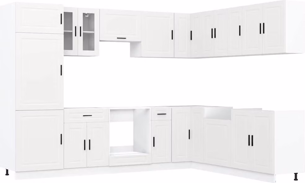 Set Mobili da Cucina 14 pz Porto Bianchi Legno Multistrato