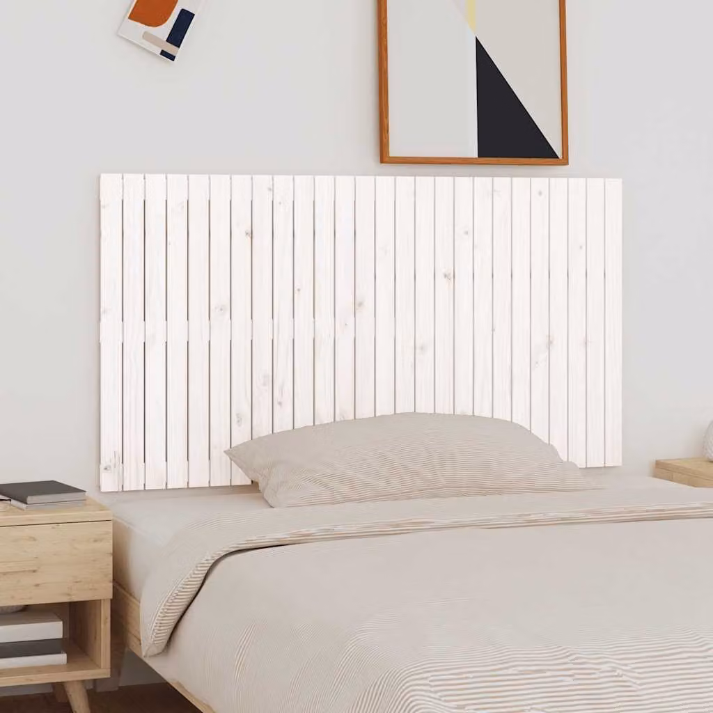 Testiera da parete vidaXL in legno massello di pino bianco L: 166 cm, P: 3 cm, H: 90 cm