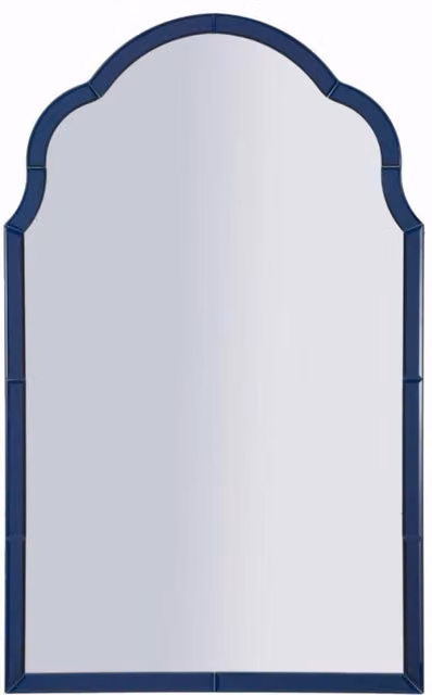 Specchio da parete ad arco Tangeri Vikasa Home con cornice blu L: 55 cm, H: 94 cm