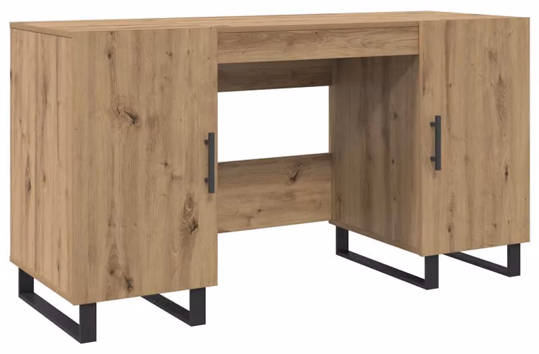 Scrivania rovere artigianale 140 x 50 x 75 cm Legno multistrato