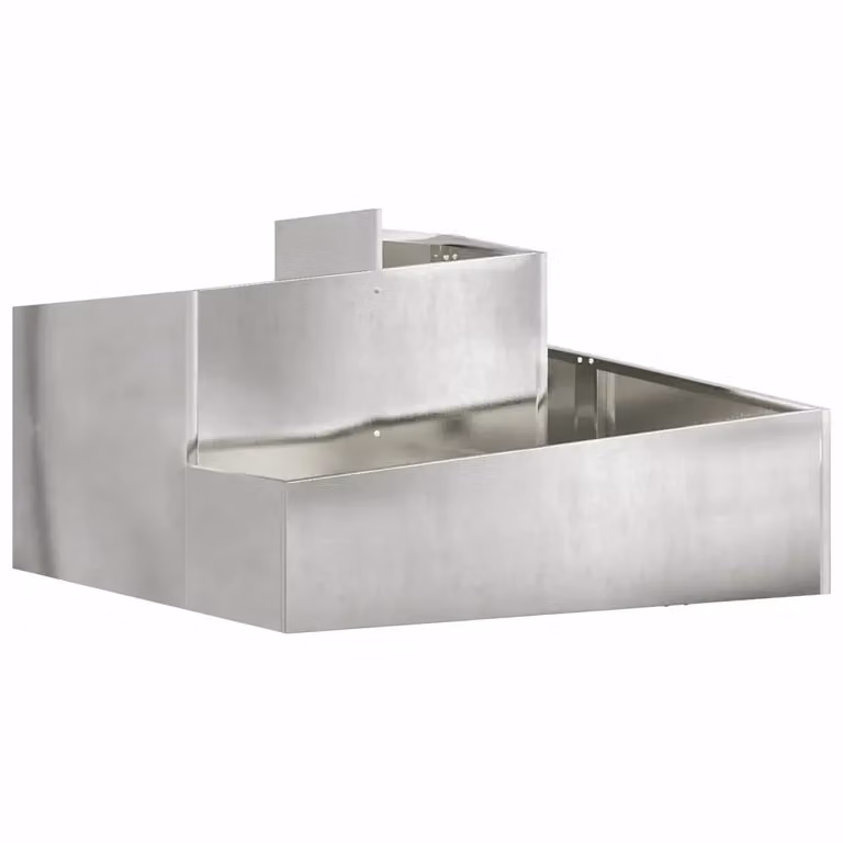 Fioriera da esterno vidaXL in acciaio inossidabile argento, L/P/H: 60 x 60 x 50 cm