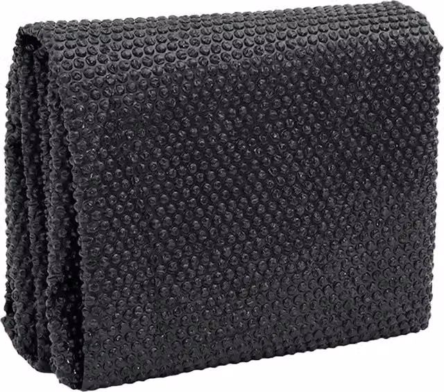 Pellicola Galleggiante Solare PE Piscina 1000x500 cm Nero e Blu 92970