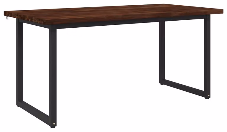 Tavolo quadrato da pranzo, dimensioni 160 x 70 x 75 cm, in legno massello di acacia