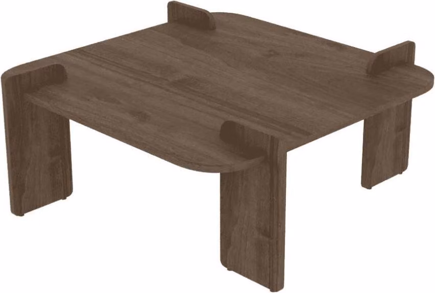 Calicosy - Tavolo da salotto con bordi arrotondati L90 cm NOMA