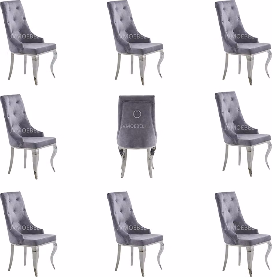 Design 8x Stühle Set Sessel Luxus Stuhl Gruppe Modern Esszimmer