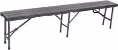 Panca pieghevole Amicasa Grigio L: 180 cm, P: 25 cm, H: 43 cm