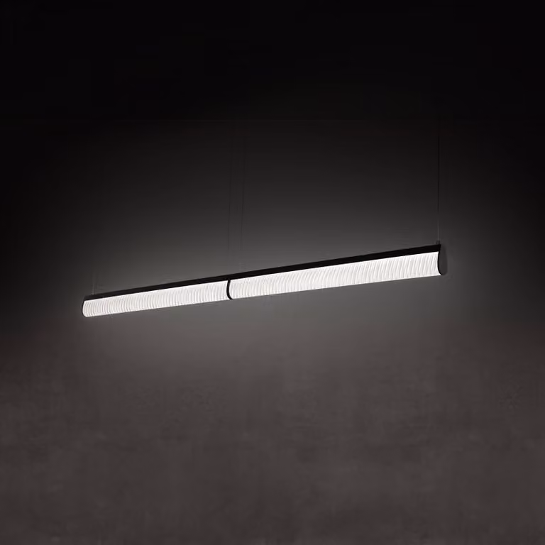 Slamp Lampada a sospensione Modula Double, dimmerabile, Nero, Soggiorno / Sala da pranzo, Plastica, Design, Lampada a sospensione