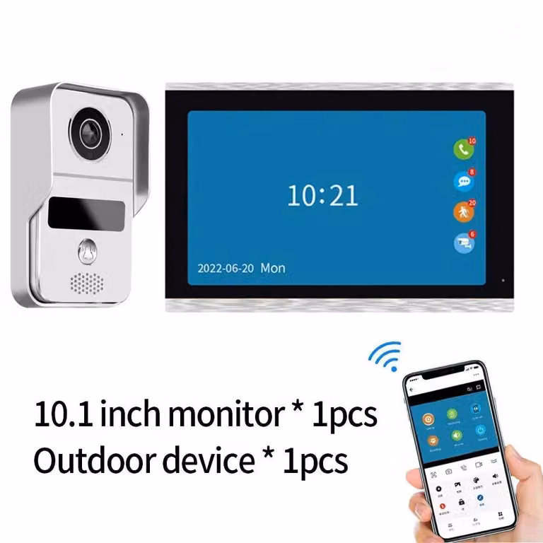 Videocitofono - Campanello intelligente - Campanello wireless - Campanello con telecamera - Kit campanello - Schermo touchscreen da 7 pollici