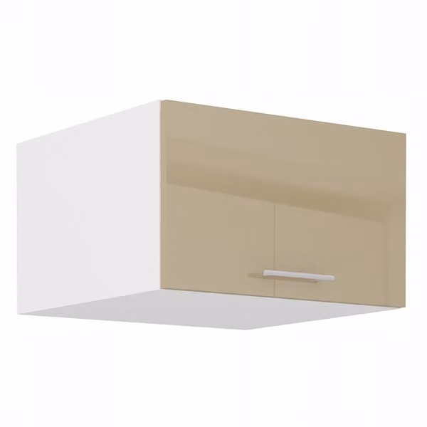 Mobile alto profondo con ante a battente LAJLA - larghezza 60 cm, cappuccino / bianco