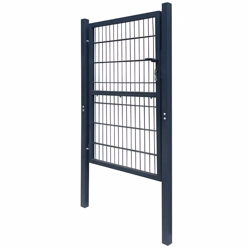 Cancello singolo a battente vidaXL in acciaio Grigio Antracite L: 100 cm, H: 140 cm – 2