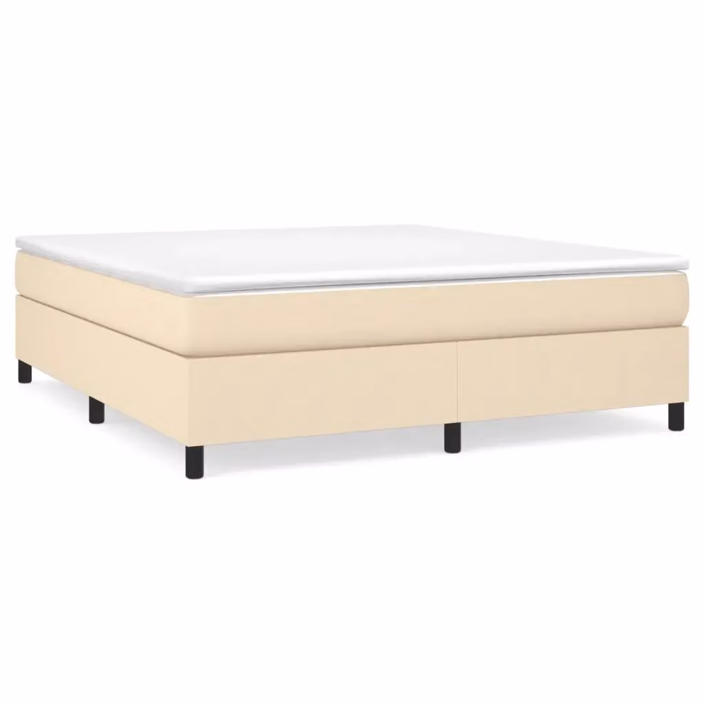 Struttura Letto con Rete a Doghe Curve vidaXL in Tessuto Beige L: 160 cm, P: 200 cm, H: 203 cm – 2