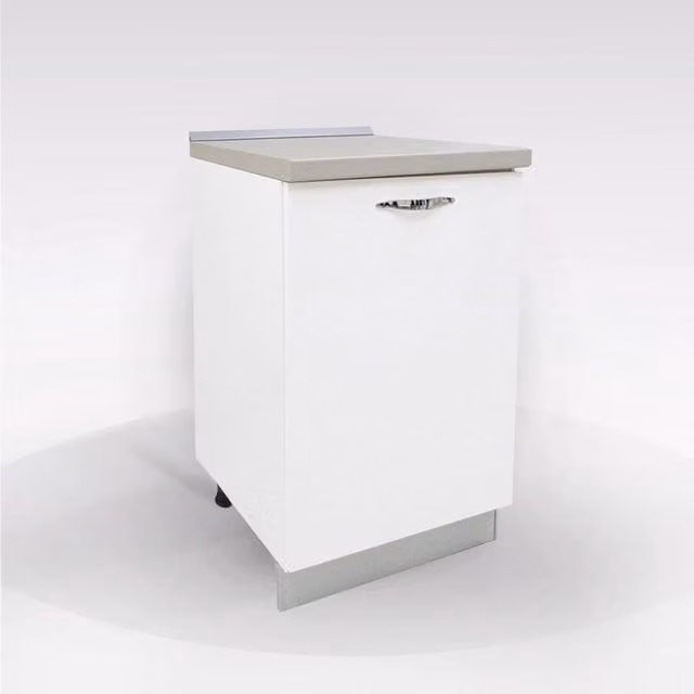 My Brand Base Cucina a Terra Bianco Lucido 60 cm 1 Anta Destra