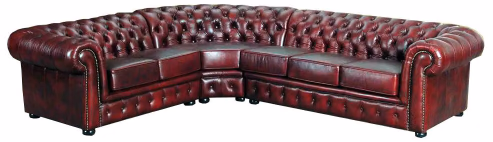 Chesterfield Ecksofa Croton Ledersofa Sofa Couch Polster Garnitur Wohnlandschaft