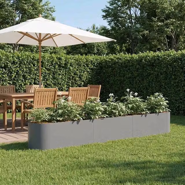 Letto rialzato da giardino Antracite 280 x 40 x 40 cm 8011700