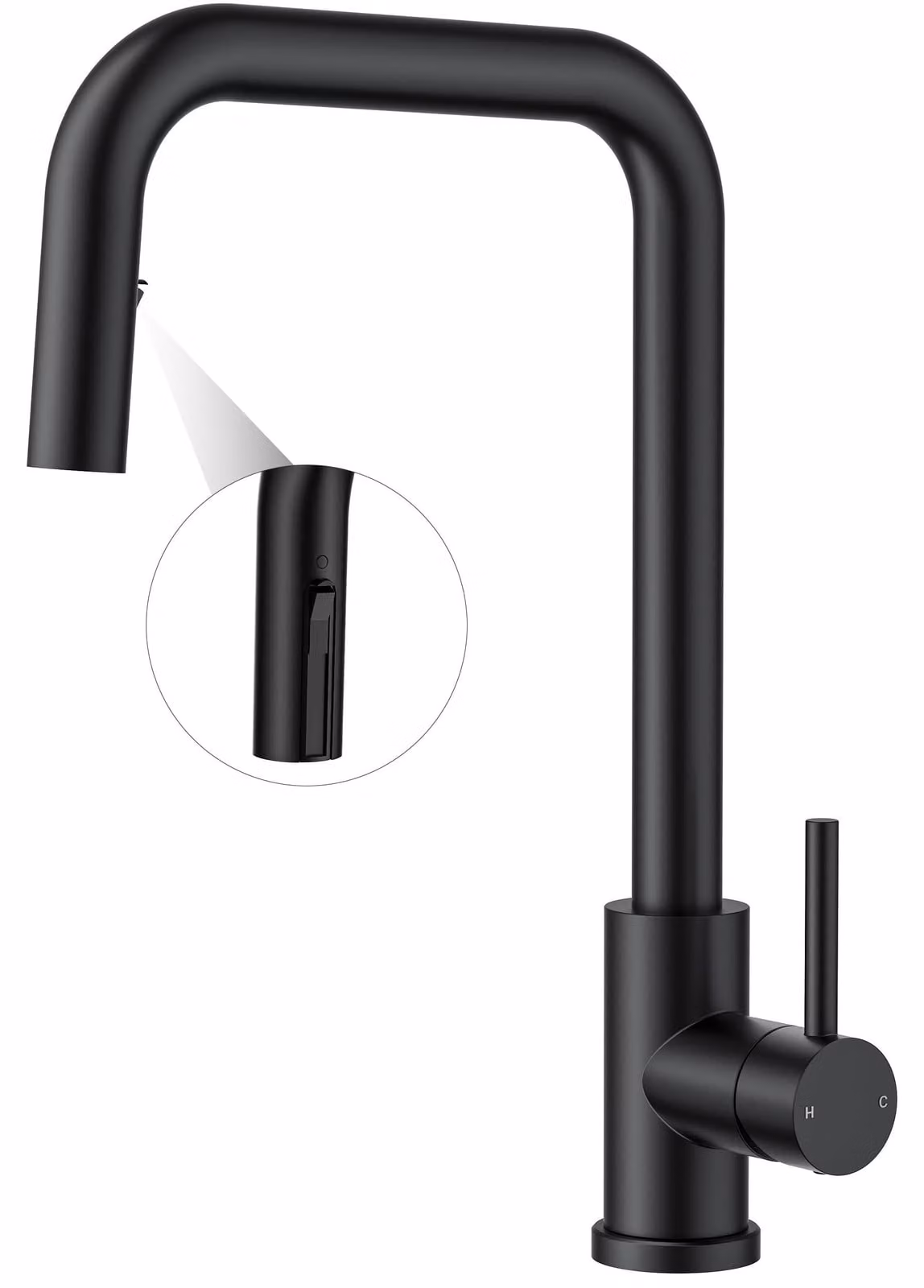 Rubinetto da cucina, rubinetto da cucina estraibile, rubinetto per lavello girevole a 360°