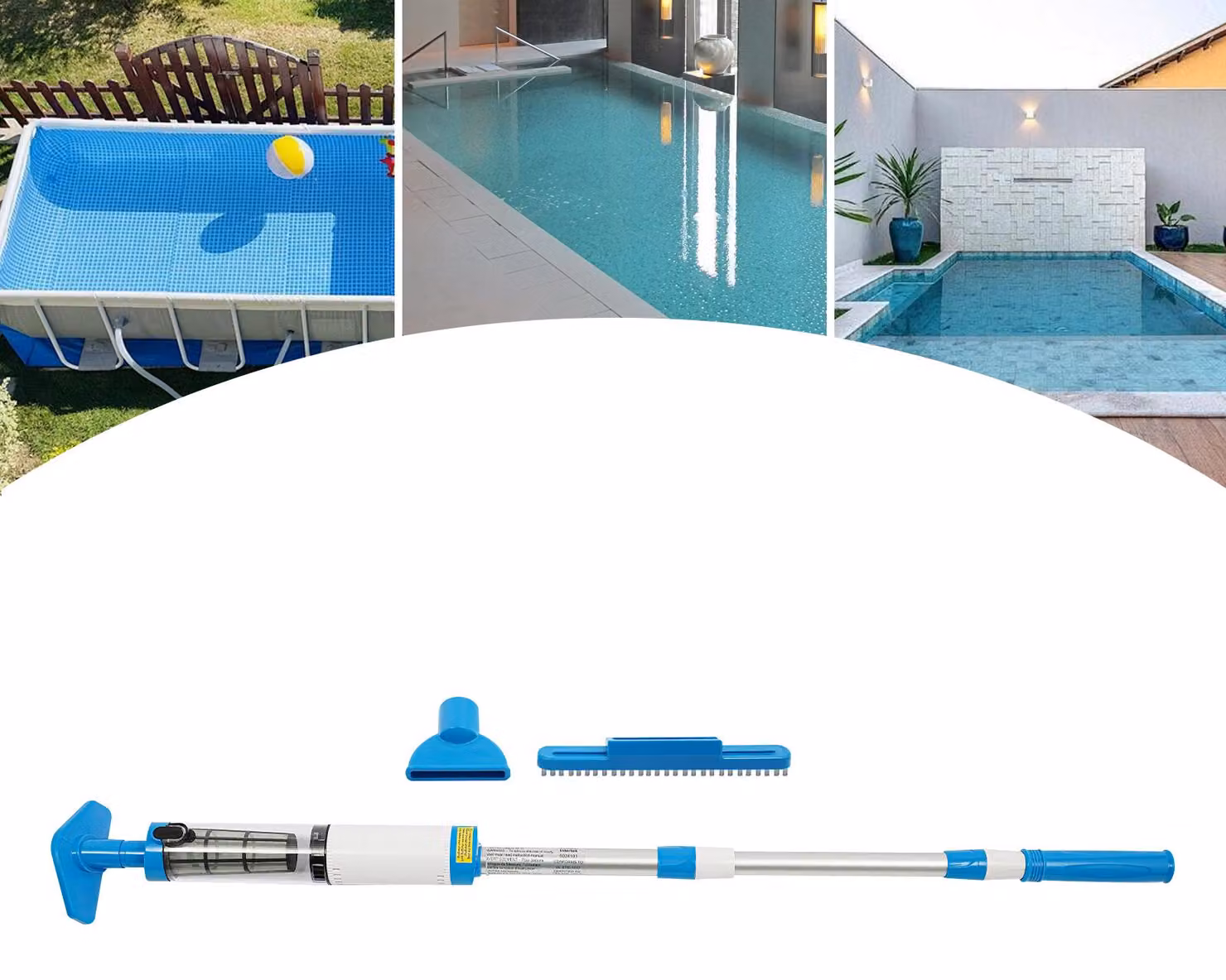 Aspirapolvere per piscine, senza fili, ricaricabile - Potenza: 10W - Capacità del filtro: 0,23 litri