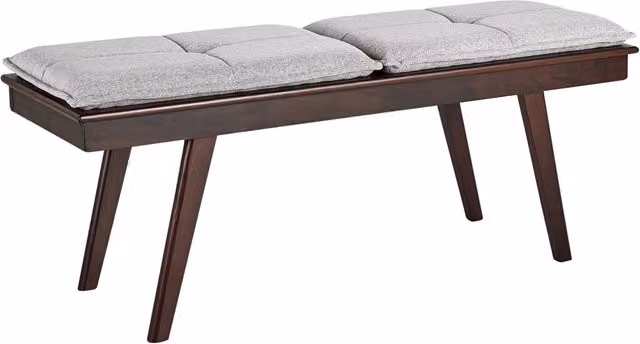 Panca corridoio legno scuro mdf cuscini in poliestere rettangolare retro design classico fondo letto