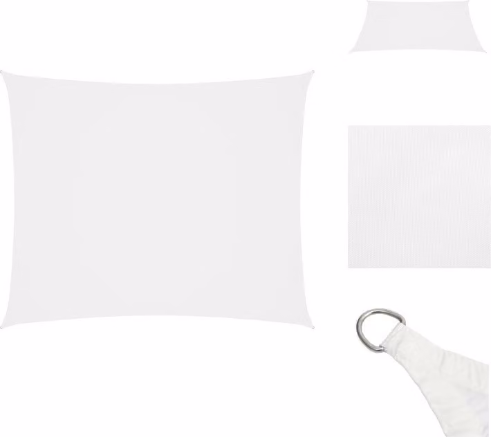 vidaXL Tenda da sole in tessuto Oxford rettangolare 4x6 m bianco - Ombrelloni e tende da sole