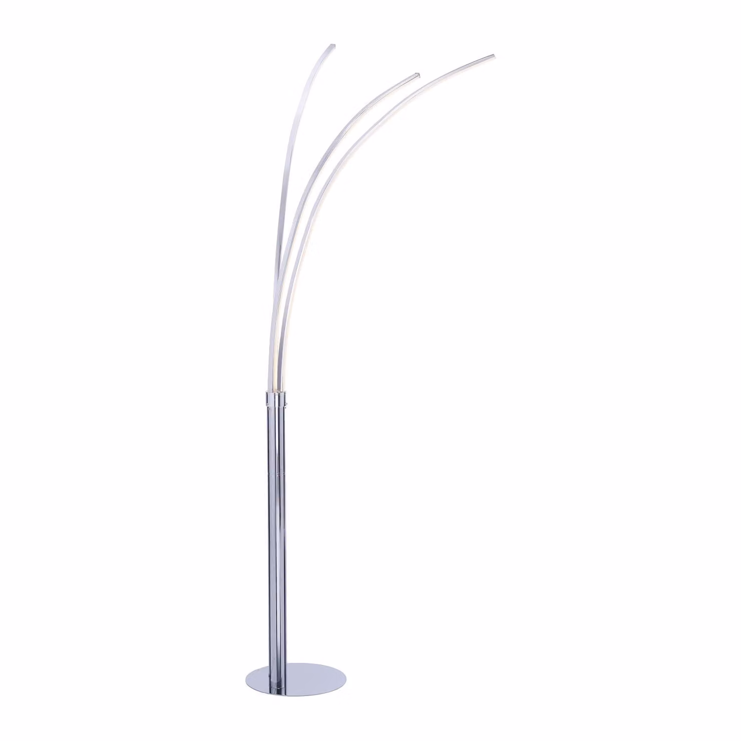 Lampada da terra a LED, cromo, altezza 215 cm