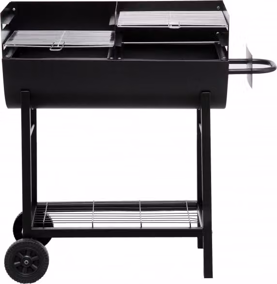 Barbecue a carbonella Tepro 'Detroit' con ruote in plastica griglia cromata 55 cm Ø