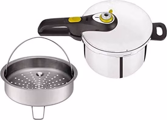Pentola ad alta velocità - Adatto per tutte le fonti di calore - Manici ergonomici, 6 L, acciaio inossidabile