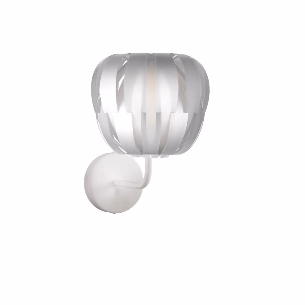 Applique Moderna Queen Linea Zero Argento e Bianco in Metallo e Plastica con 1 Luce E27 – 2