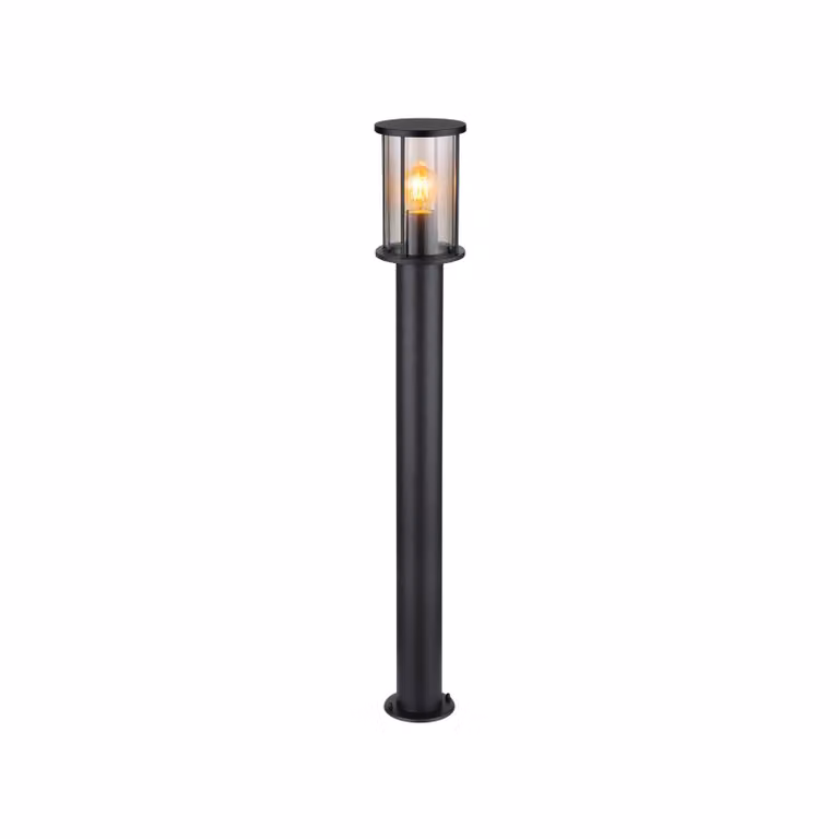 Globo Lampione Gracey, altezza 100 cm, nero, acciaio inox, IP54 Gracey, Nero, Acciaio Inox, Moderno