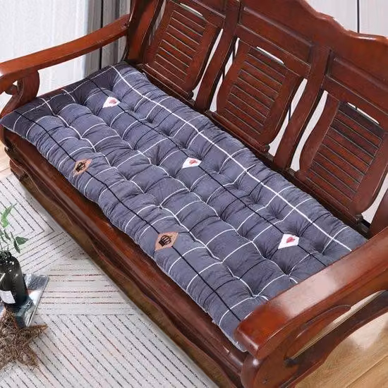 Cuscini per panchine da giardino - Sedia a sdraio da esterno - Imbottitura spessa - 55x180 cm - Verde